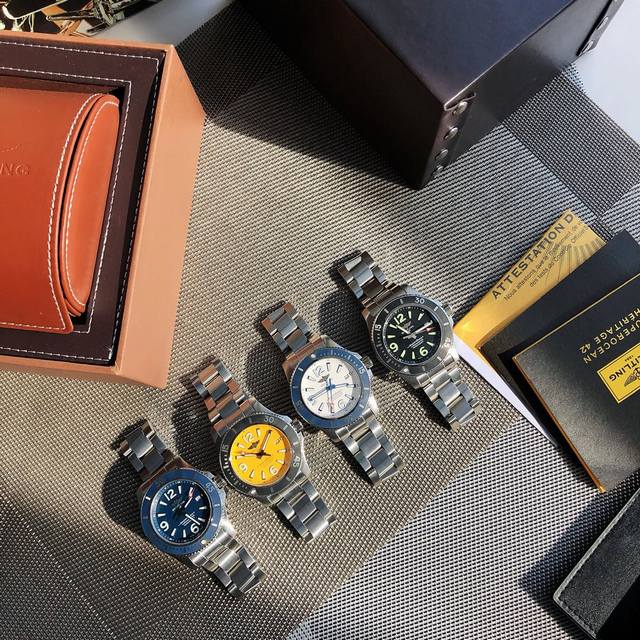 全套包装 最新到货 Original Breitling 原厂正品百年灵超级海洋自动机械腕表，清新多彩且富有运动感，专门为追求腕表卓越性能和现代格调的男士们设计 - 点击图像关闭