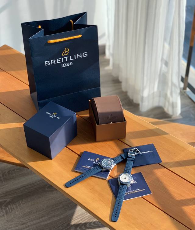 年终精品！Original Breitling 原厂百年灵超级海洋自动机械腕表，清新多彩且富有运动感，专门为追求腕表卓越性能和现代格调的男士们设计，力量感、功能